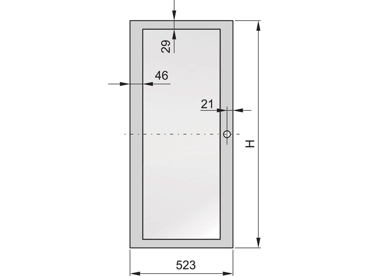 SCHROFF Eurorack Porte Vitrée Avec Verre Acrylique, RAL 7035, 16 U 600W