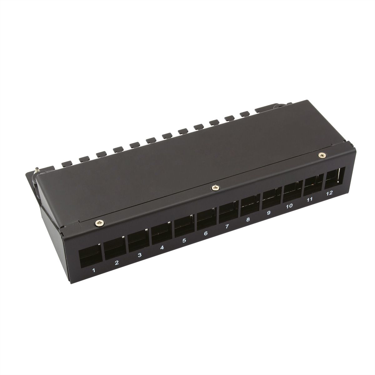 VALUE Panneau de brassage pour Keystones 12 ports, noir