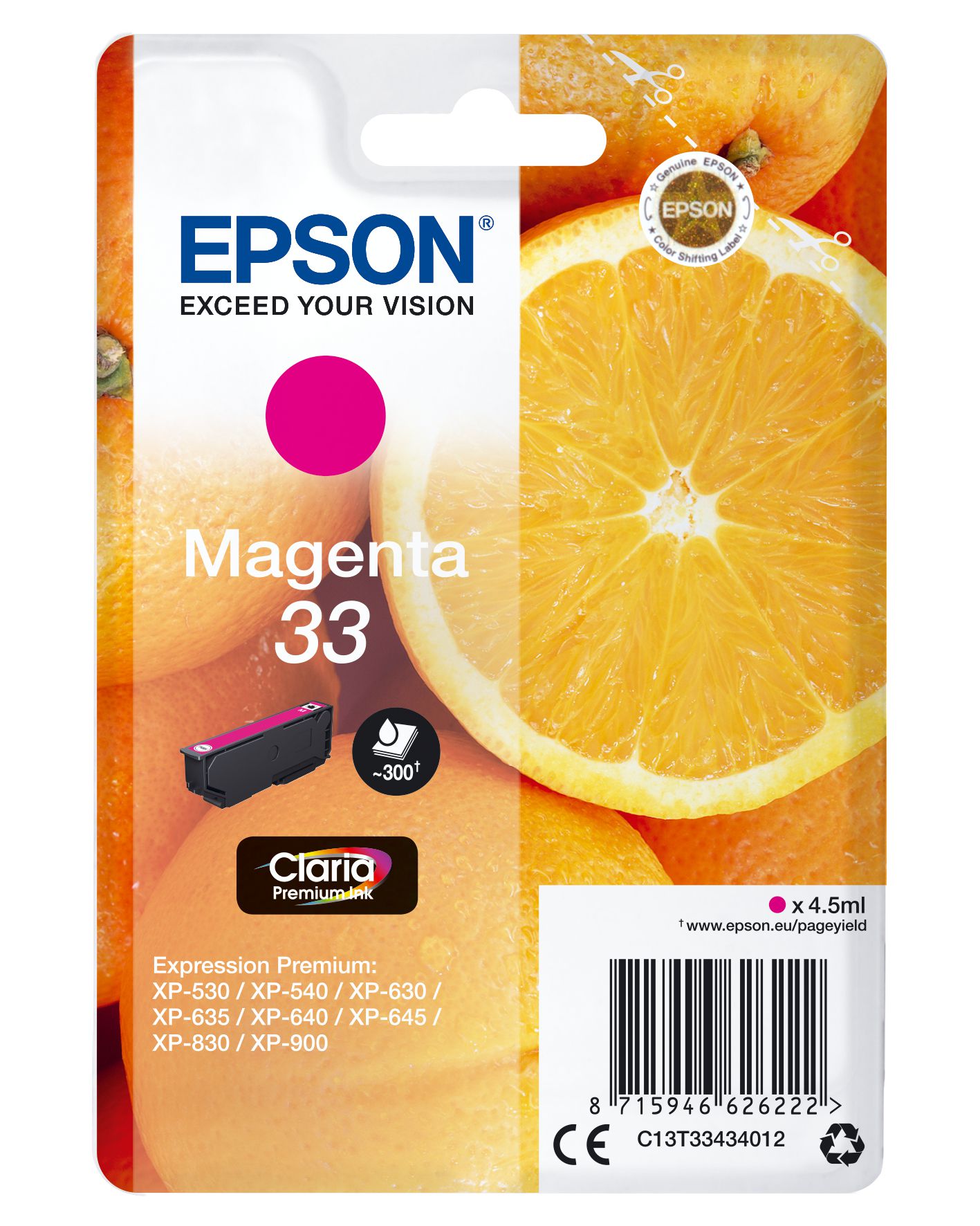 Epson Oranges Cartouche " " - Encre Claria Premium M