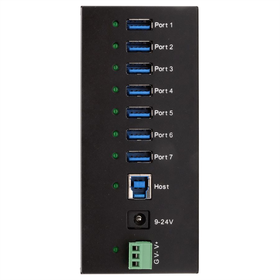 EXSYS EX-11247HMS HUB 7 ports USB 3.2 Gen 1 Din-Rail Kit et mur VIA VL813 Chipset