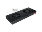 ROLINE 19" Unité de ventilation, 2 ventilateurs, thermostat, noire