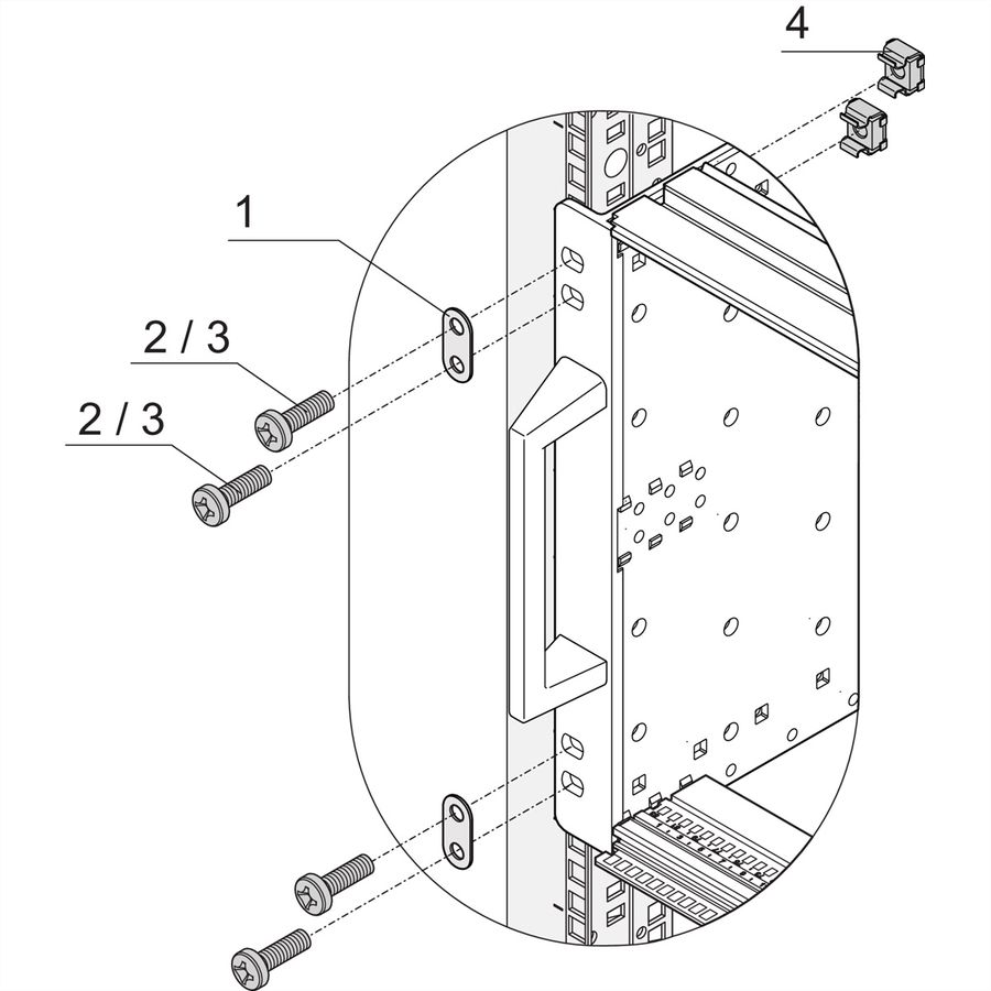 SCHROFF EuropacPRO 19" Kit de matériel de fixation double