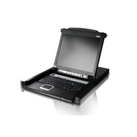 ATEN CL5708M Commutateur KVM VGA LCD 43cm à un seul rail PS/2-USB 8 ports, FR-Layout