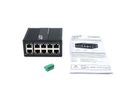 EXSYS EX-62026PoE Mini-commutateur Gigabit PoE industriel à 10 ports, 8x PoE + 2x 10/100/1000Tx