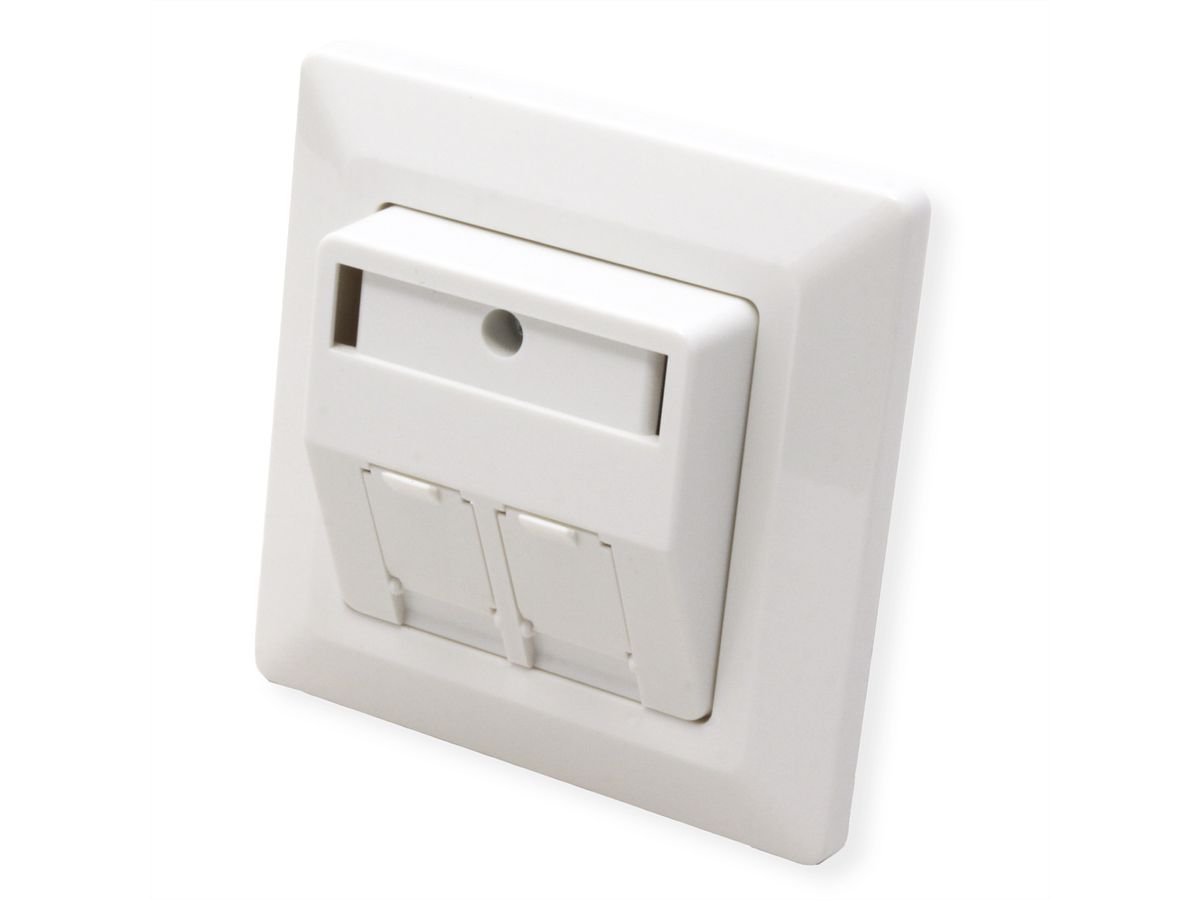 ROLINE Embase pour modules, 2 ports, pour keystones