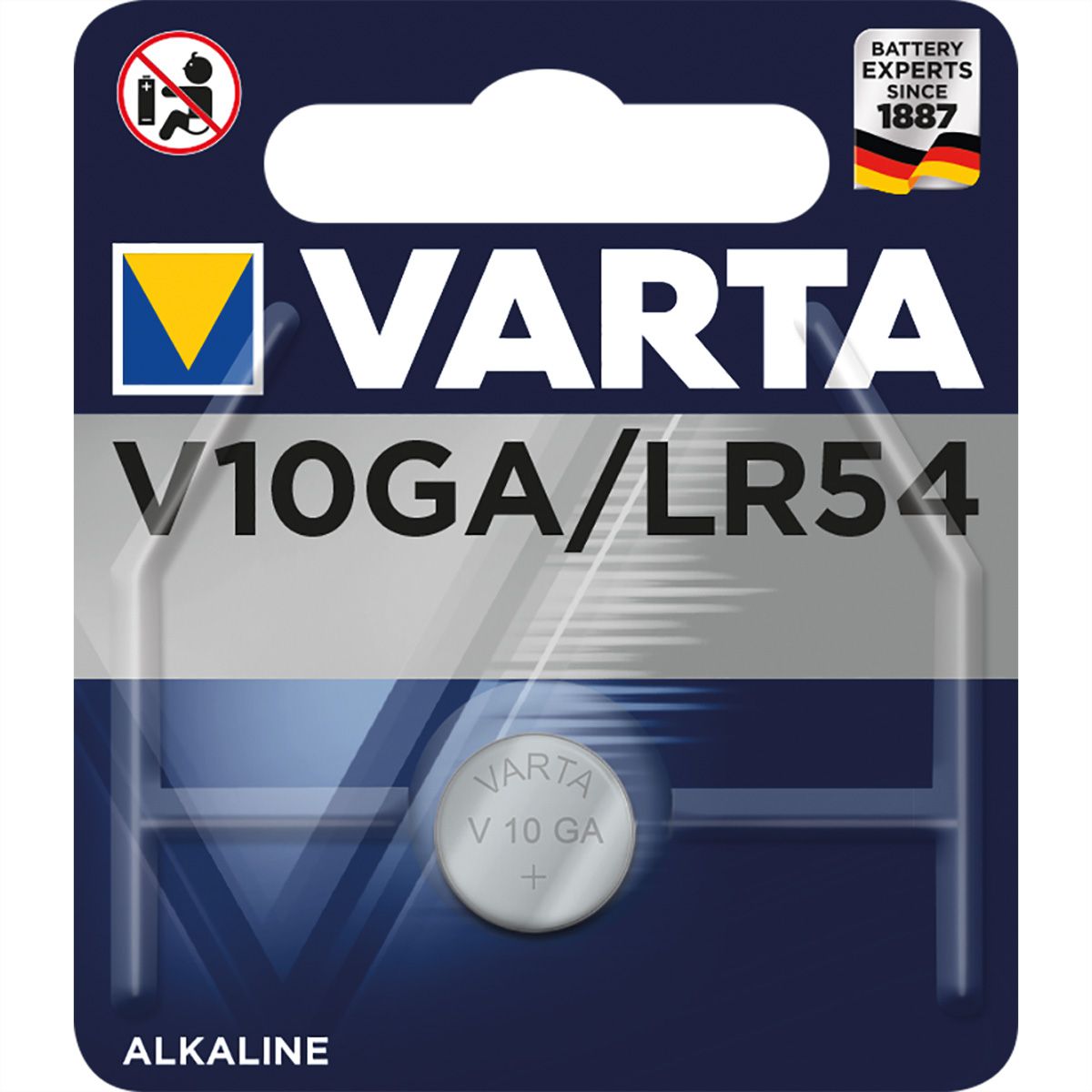 VARTA Pile bouton Alcaline LR54, V10GA, 1,5V, 50mAh