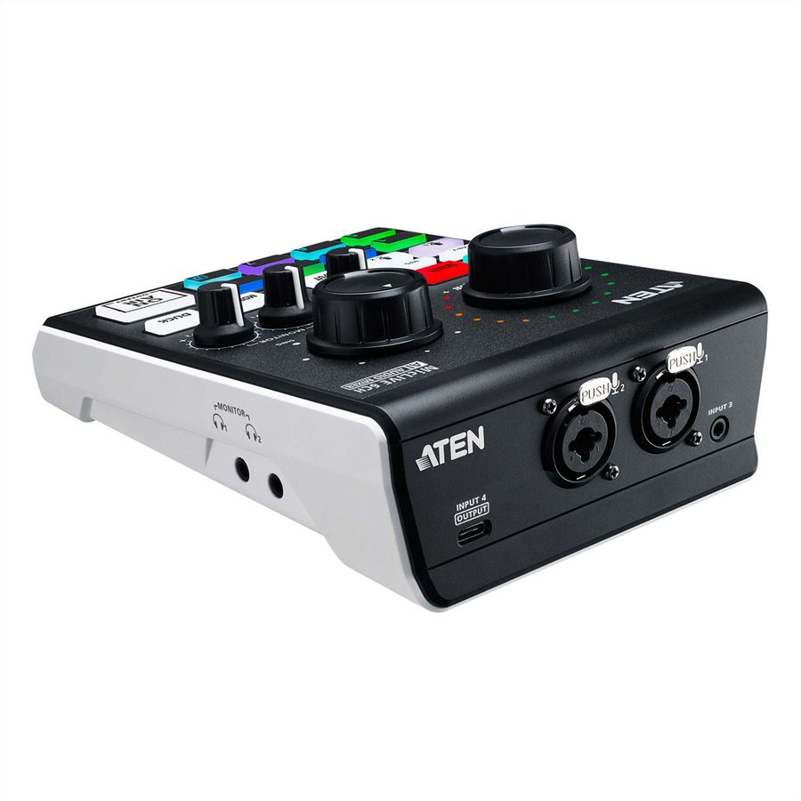 ATEN UC8000 Mélangeur audio de podcasting optimisé par l’IA - MicLIVE™ 6-CH
