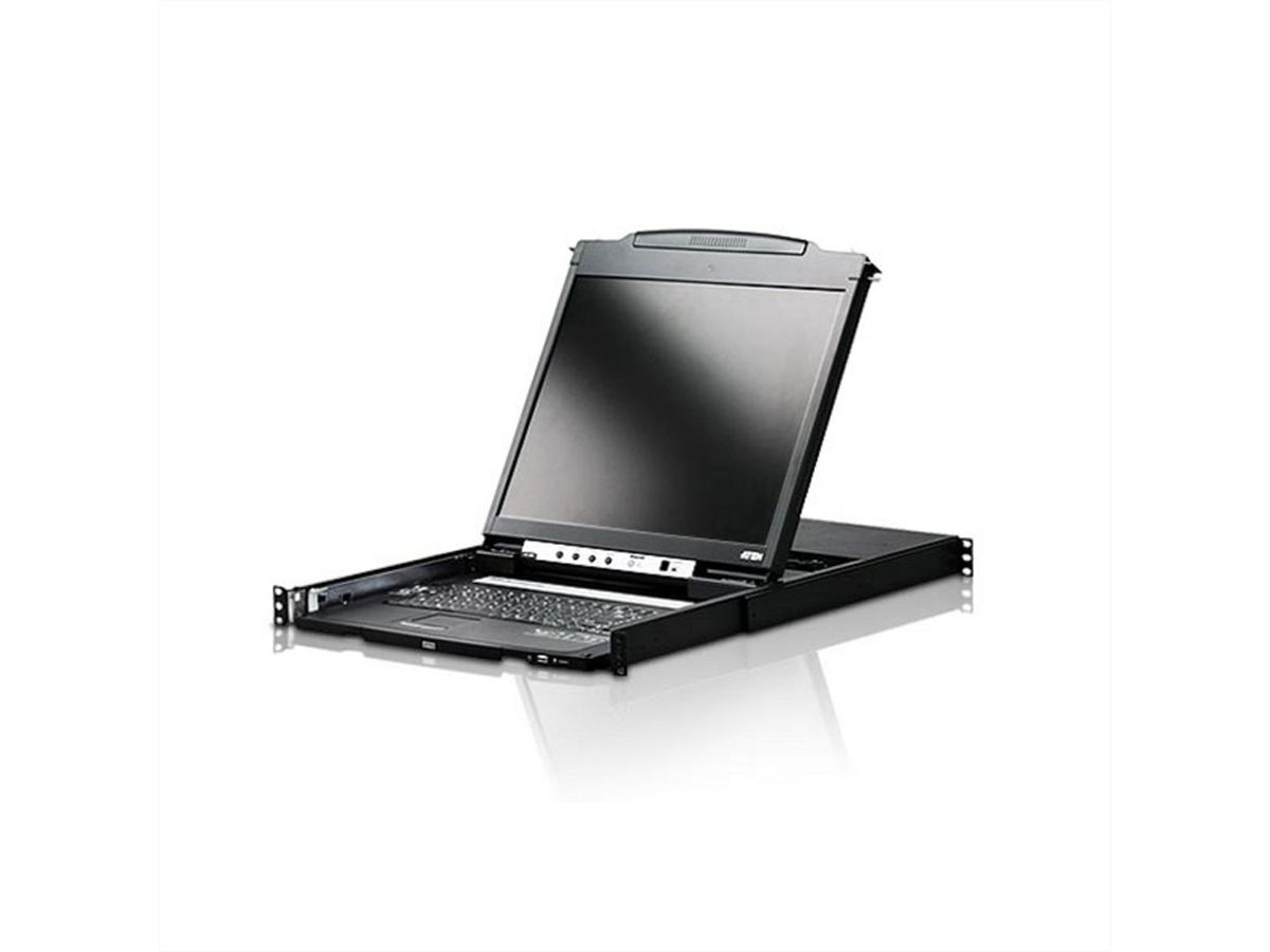 ATEN CL5800N Console KVM, LCD 48cm, VGA, PS/2-USB, port périphériques, FR-Layout