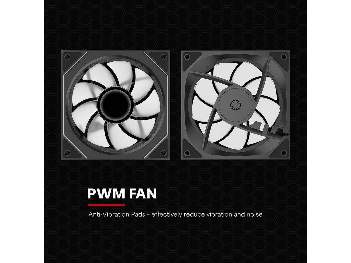 XILENCE XF078 Ventilateur de boîtier Reverse, avec Design Infinity Mirror