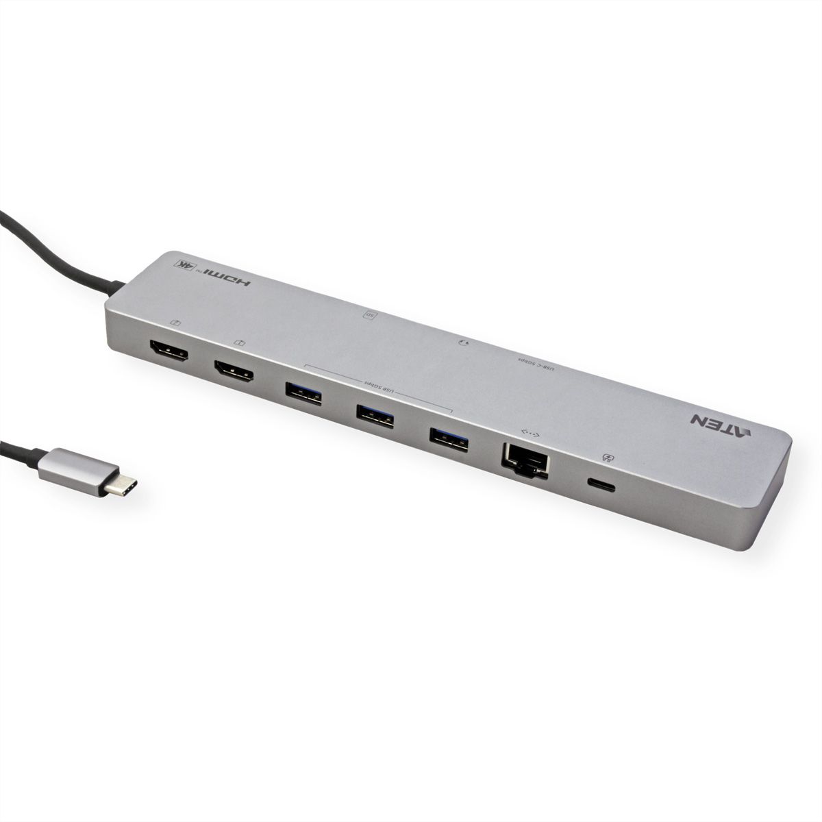 ATEN UH3240 Station d'accueil multiport USB-C 11-en-1, avec passage d'alimentation