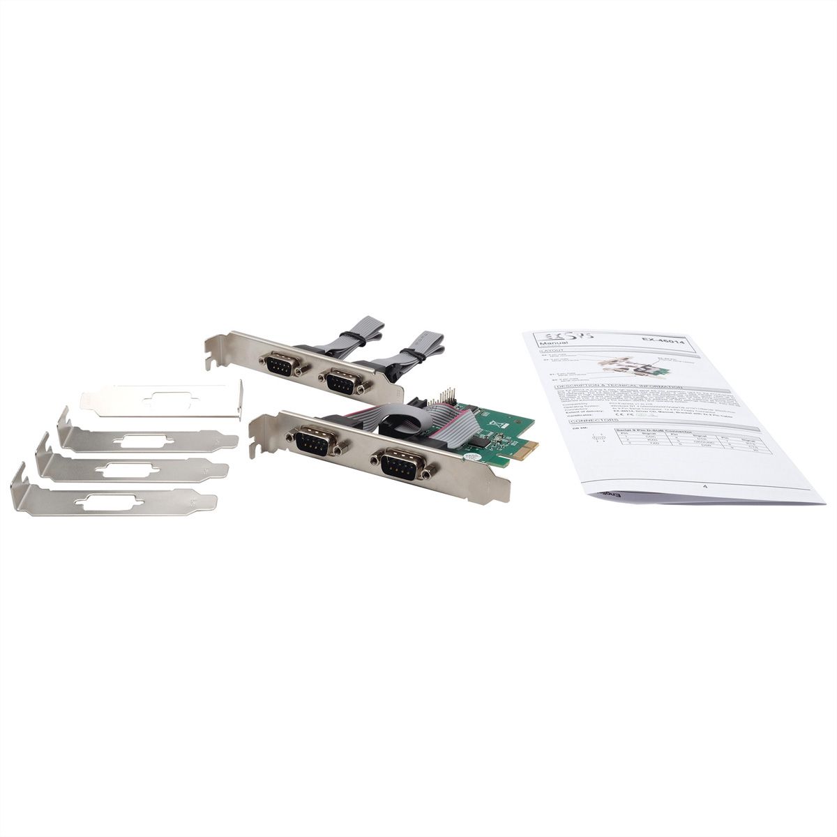EXSYS EX-46014 Carte PCIe, 4 x RS-232