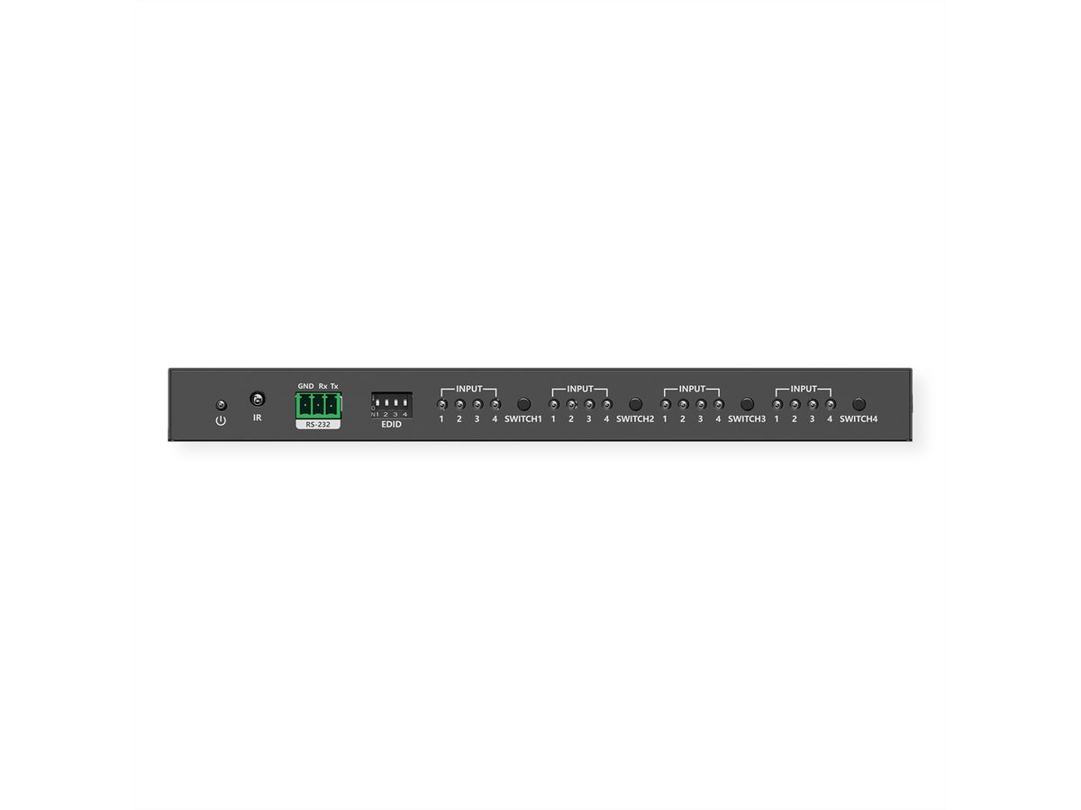 VALUE Switch Matriciel HDMI 4K, 4 x 4, avec télécommande