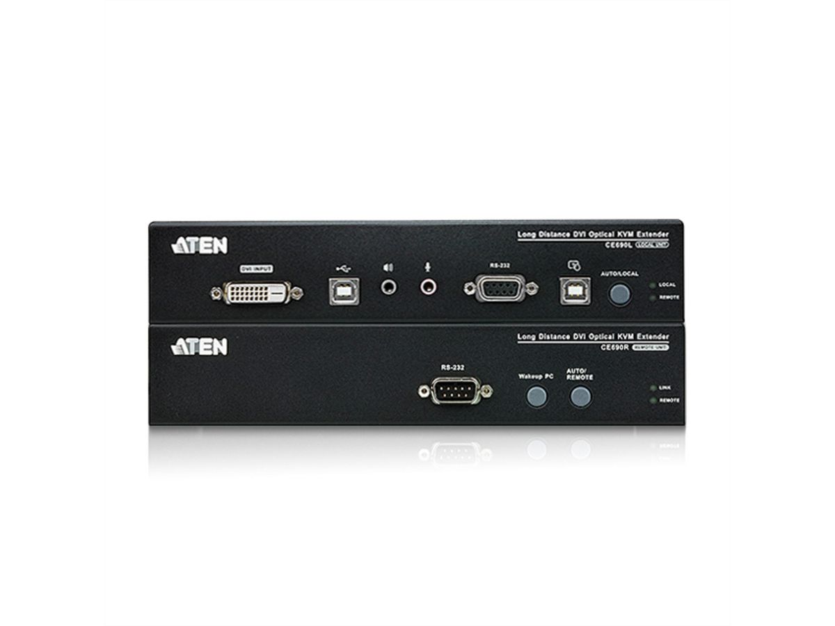 ATEN CE690 Système d'extension KVM DVI optique longue distance (20Km)