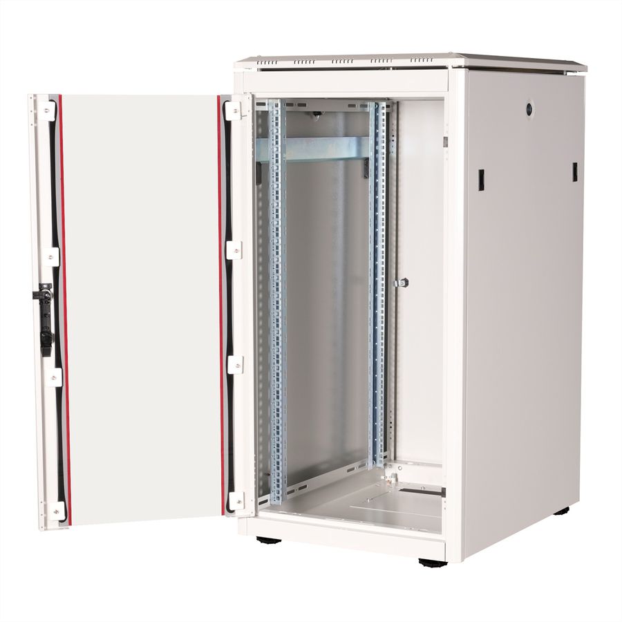 ROLINE 19" Baie réseau Pro 22U, 600x800 LxP Porte verre gris