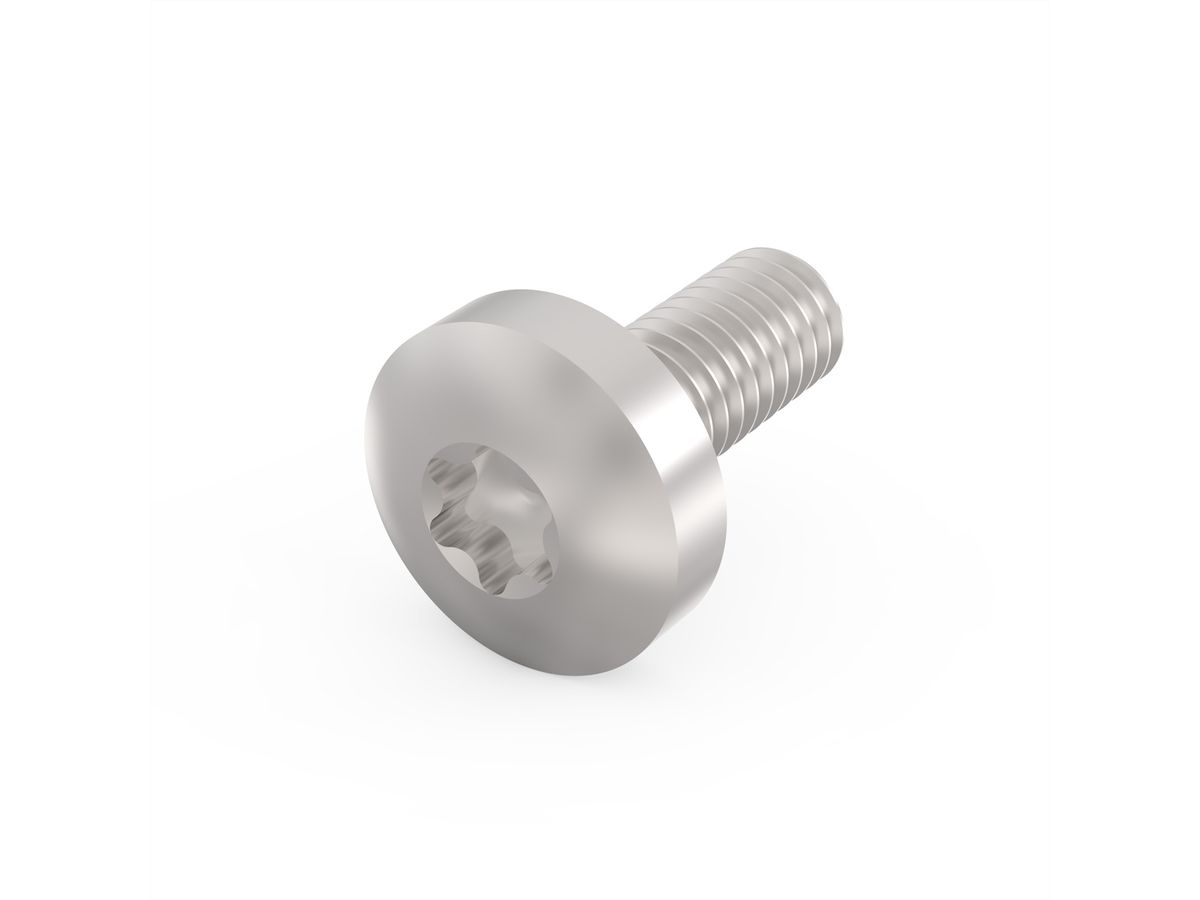 Vis à tête cylindrique de SCHROFF, Torx, fonction GND, acier zingué, M4 × 10 mm, 100 pièces