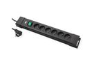 BACHMANN CONNECTUS 6xUTE , 1xinterrupteur 2,0m CEE7/7 noir
