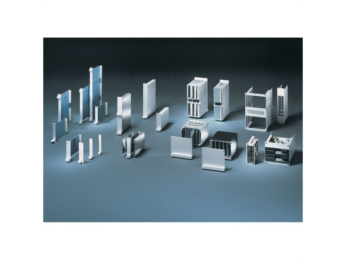 SCHROFF Plug-In Unit U-Profile Face avant pour poignée XL, compatible micro-interrupteur, 6 U, 8 CV, 2,5 mm, alu, anodisé frontal, conducteur arrière
