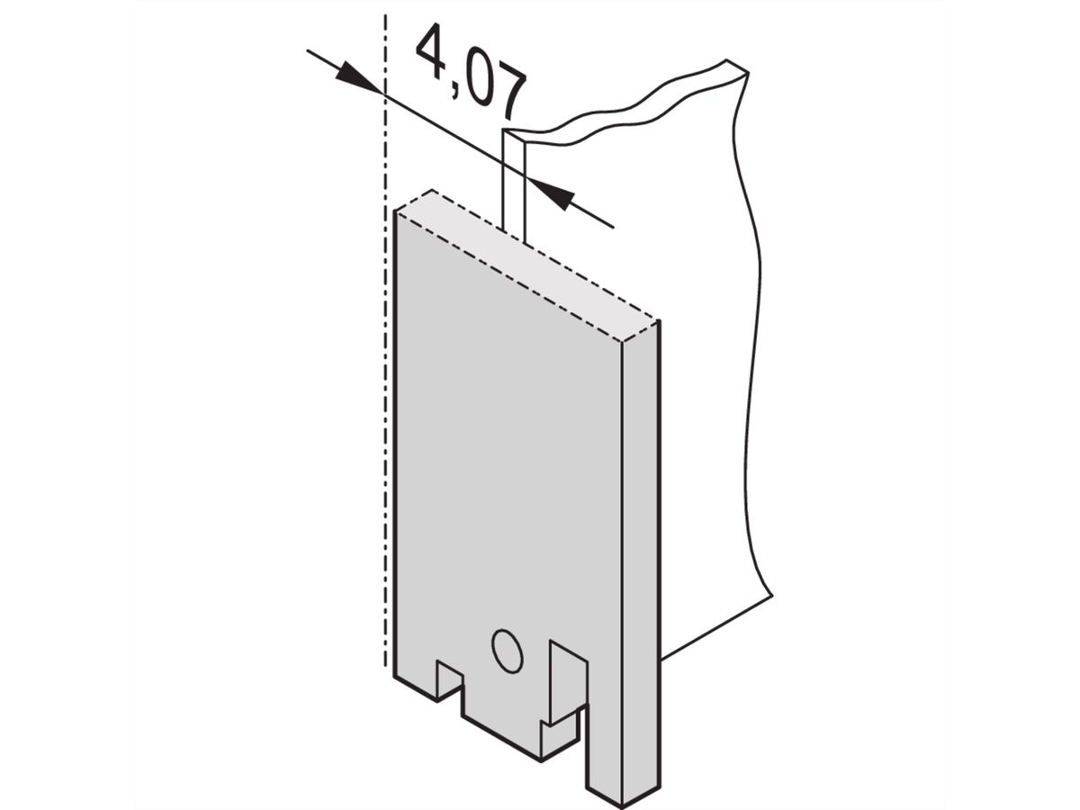 SCHROFF Face avant 19", neutre, 3U, 7 HP, 2,5 mm, alu, RAL 7035