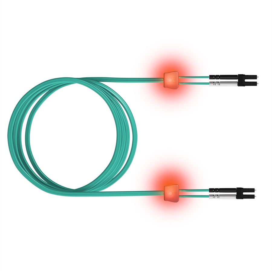 EasyLan Câble FO duplex 50/125µm OM3, LC/LC, turquoise, 1 m