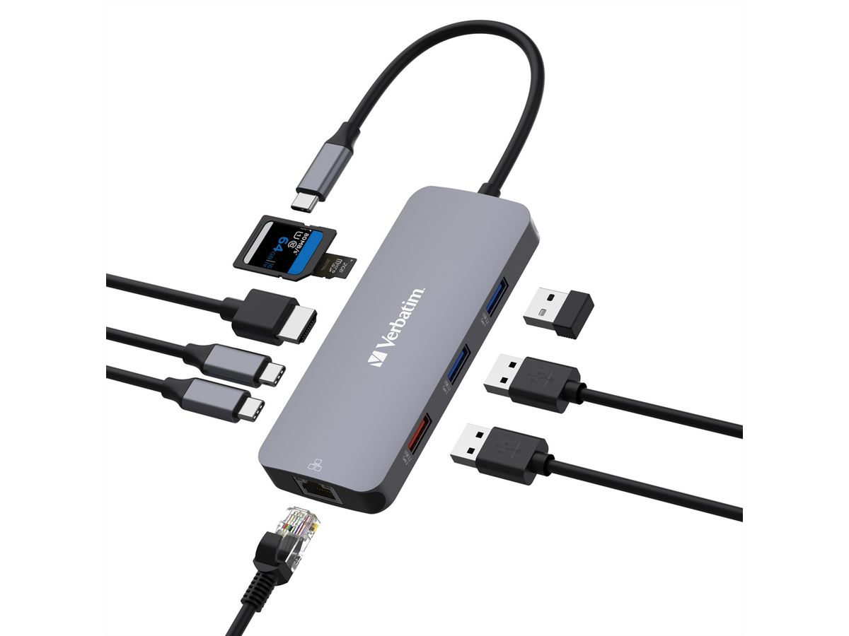 VERBATIM CMH-09 Hub Pro Multiports USB-C
