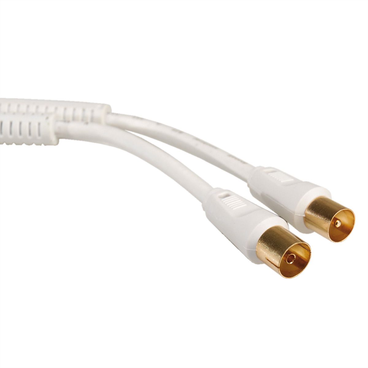Câble d'antenne TV >100dB M/F, blanc, 2,0m