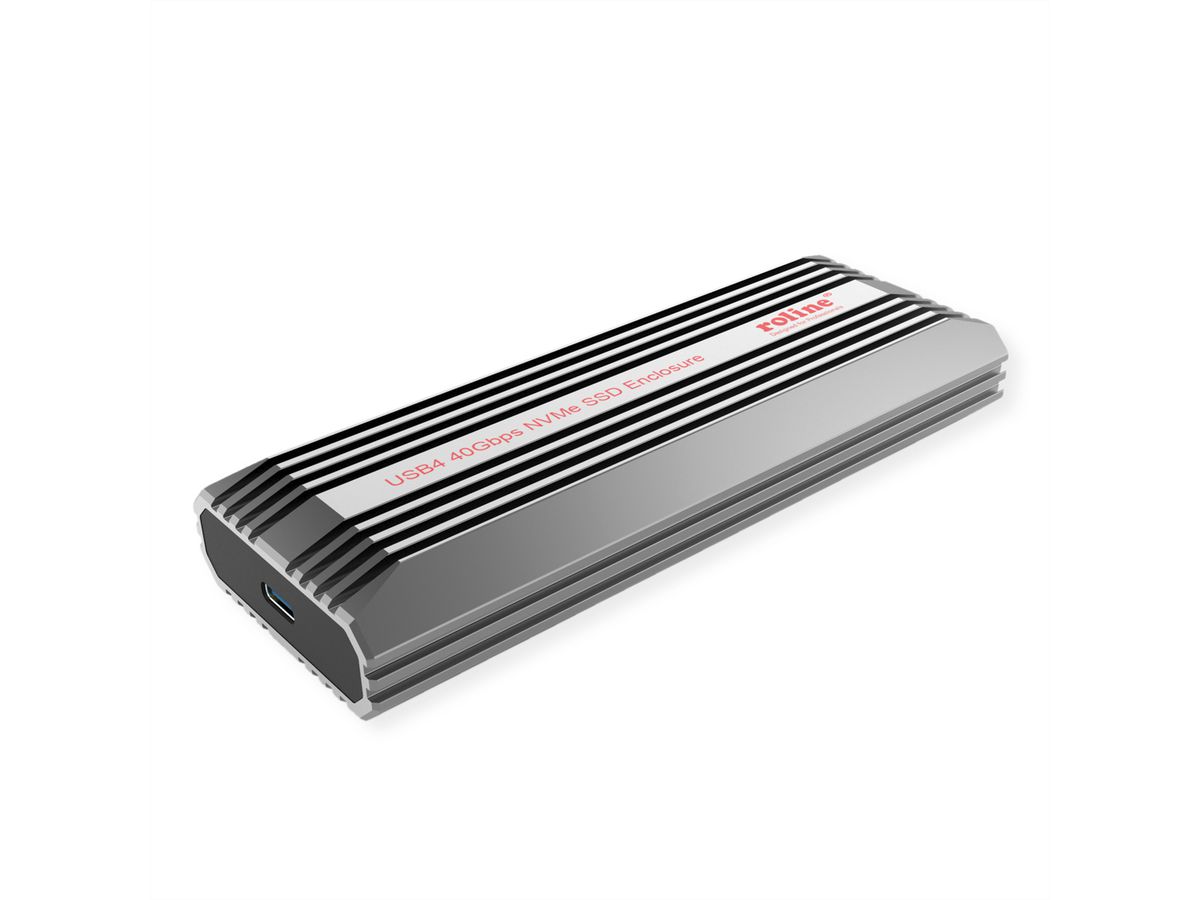 ROLINE Boîtier externe SSD, M.2, NVMe vers USB 4 Gen 3x2 type C