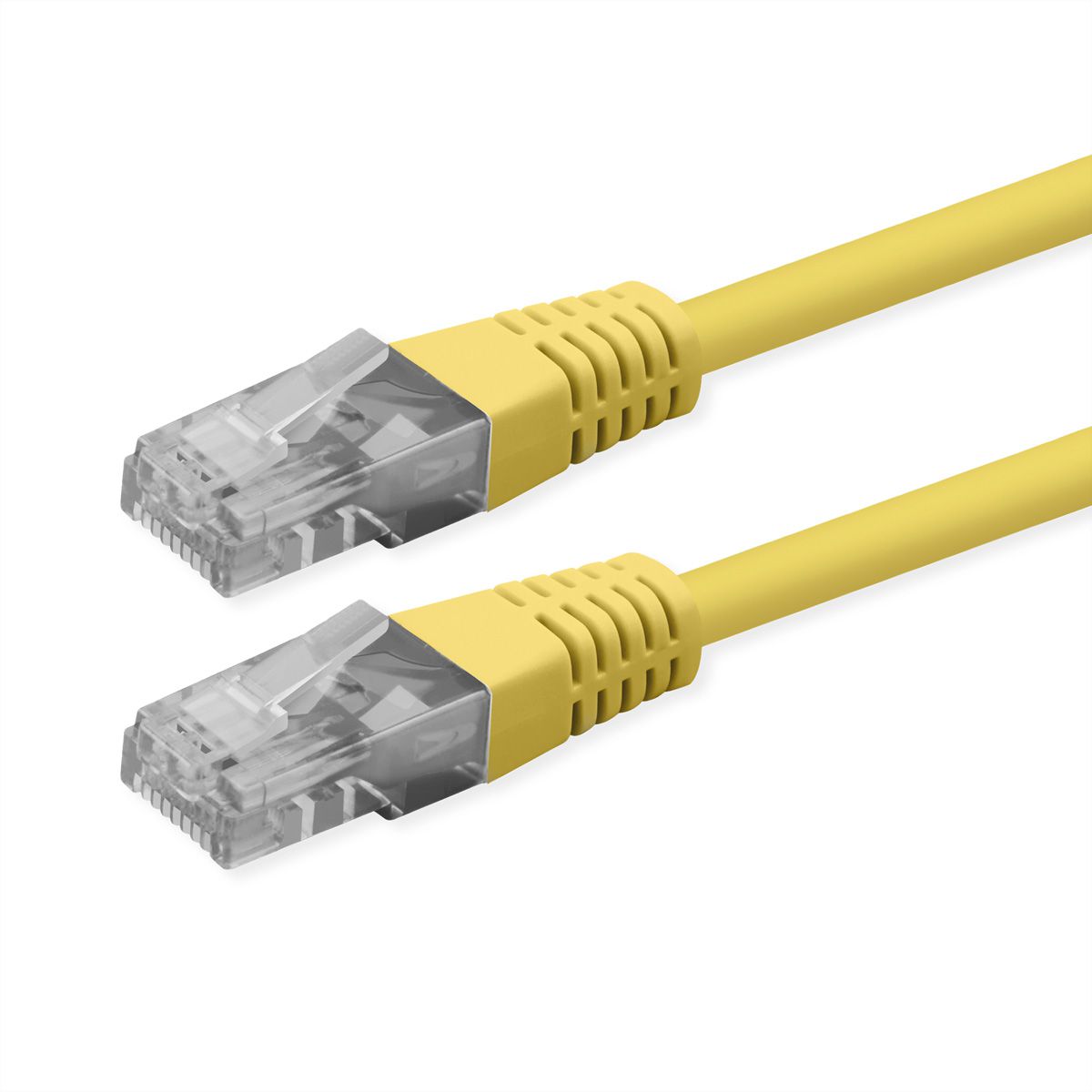 ROLINE Cordon Cat.6 (Classe E), UTP, PoE, jaune, 5 m