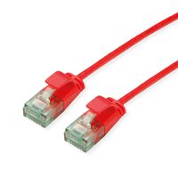 ROLINE RM Cordon Data Center UTP Cat.6A (Classe EA), slim, rouge, 1 m