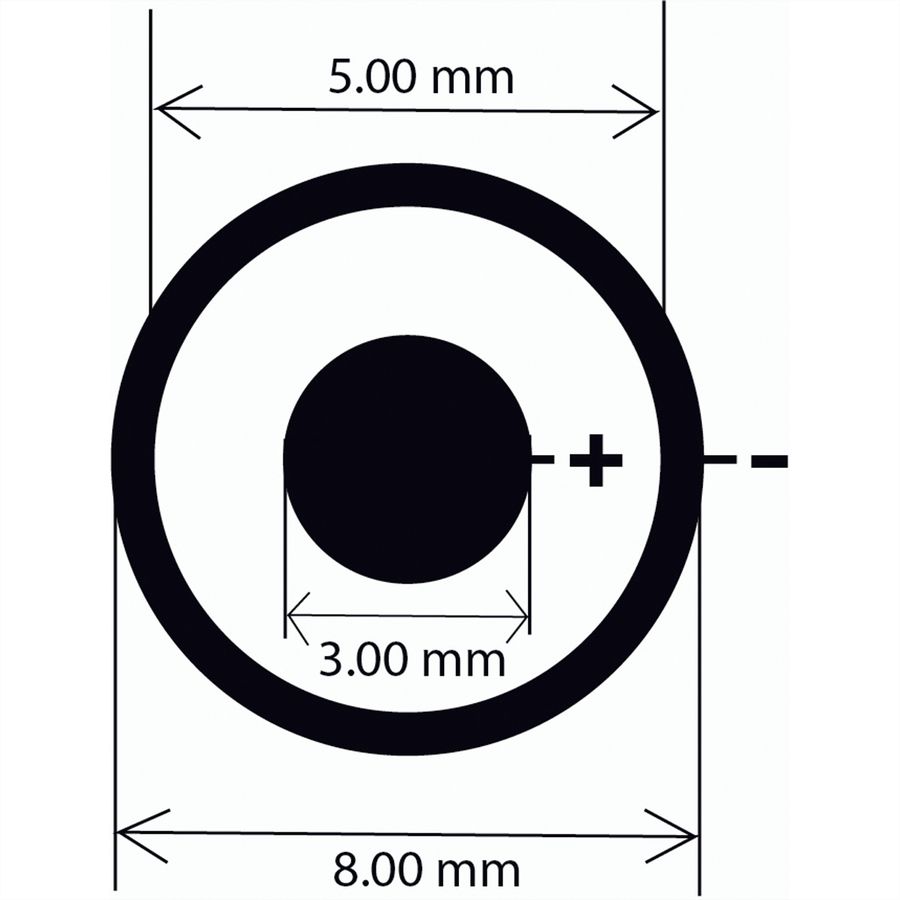 EXSYS EX-K1110 Câble DC-Jack pour bornier, noir