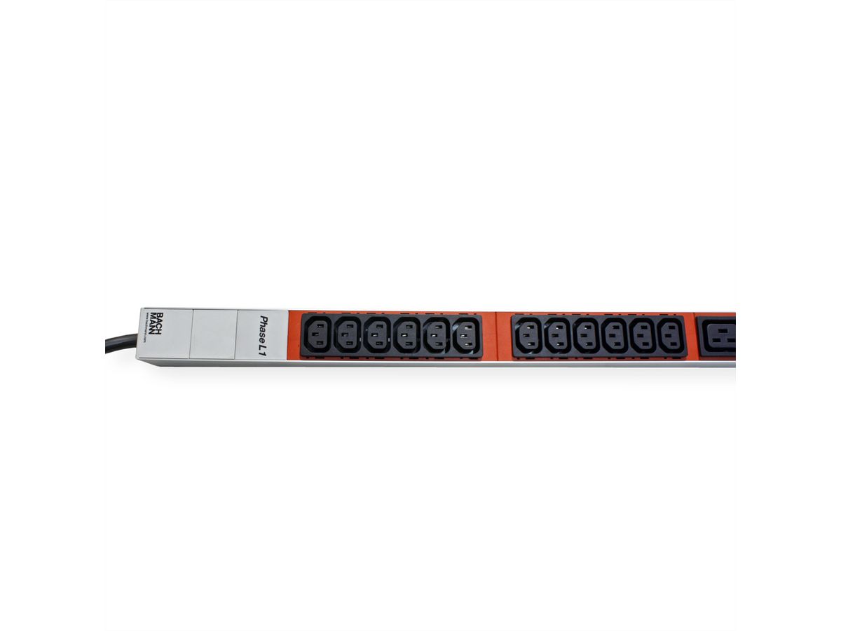 BACHMANN IT PDU ALU 1U 36x C13 6x C19 CEE 3x16A rouge