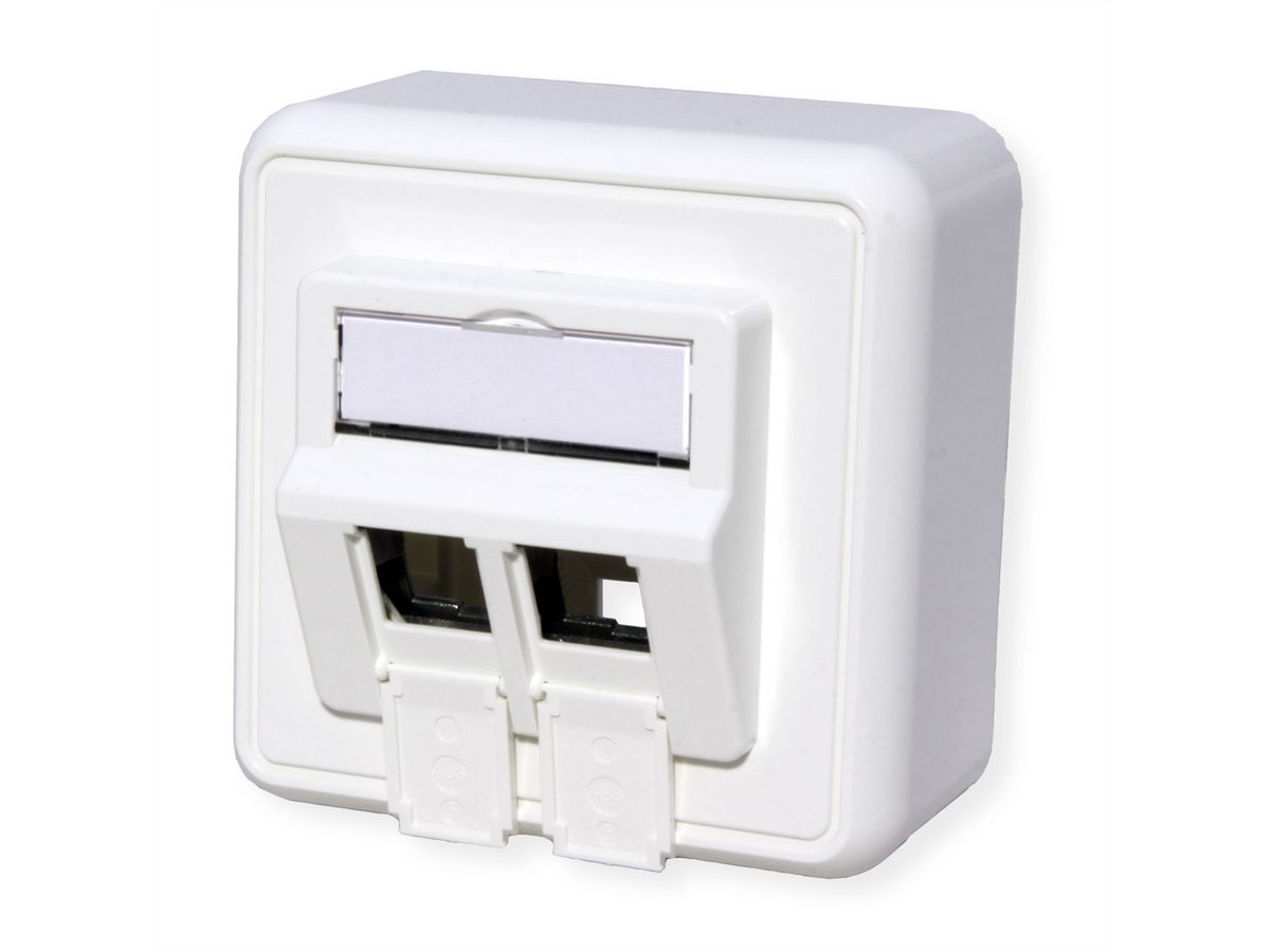 TELEGÄRTNER Module pour boîtier blanc, 2 prises
