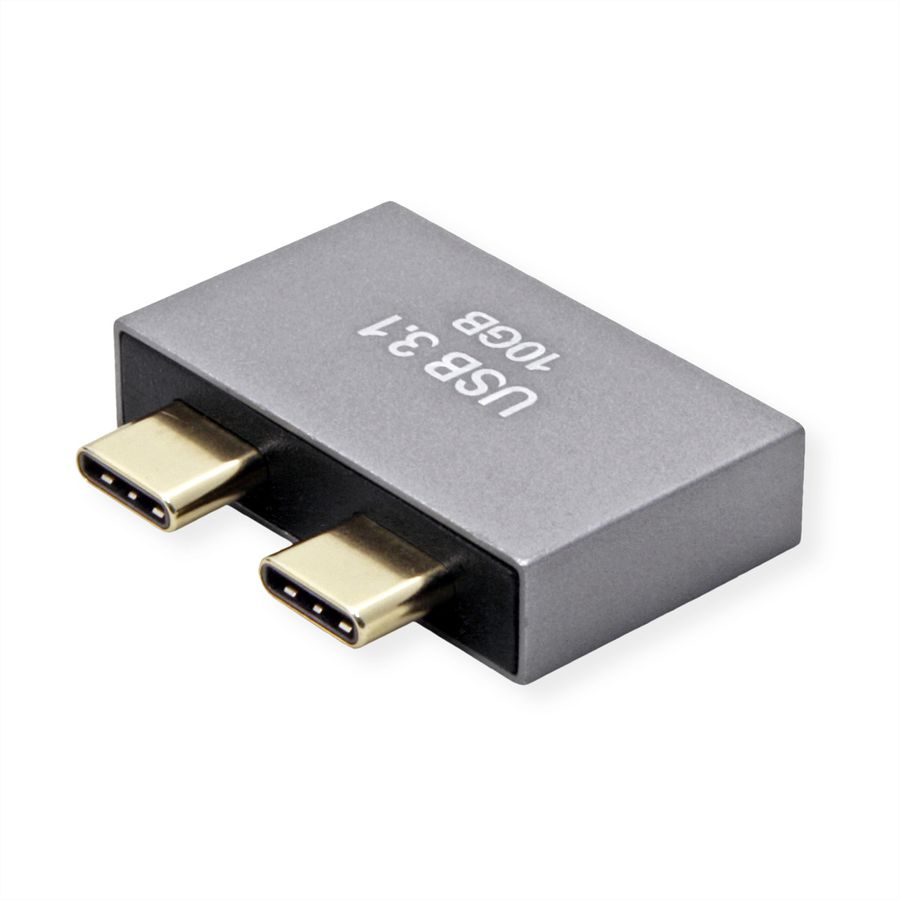 ROLINE Adaptateur USB 3.2 Gen 2, 2x USB Type C - 2x USB Type C,  M/F, argent