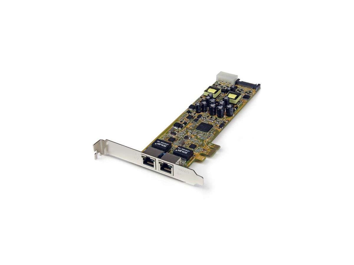 StarTech.com Carte Réseau PCI Express 2 ports Gigabit Ethernet RJ45 10/100/1000Mbps - POE/PSE