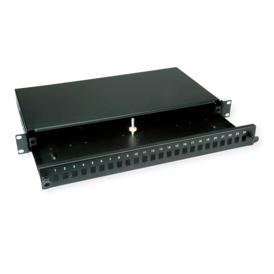 VALUE Panneau de brassage vide 1 UH, amovible, 24x SC SX / LC DX