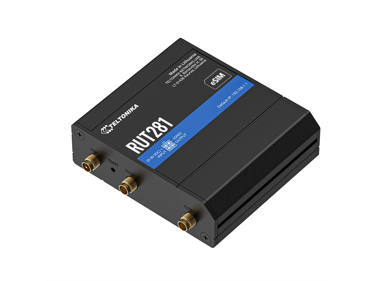 TELTONIKA RUT281 Routeur CAT4 LTE SIM & eSIM