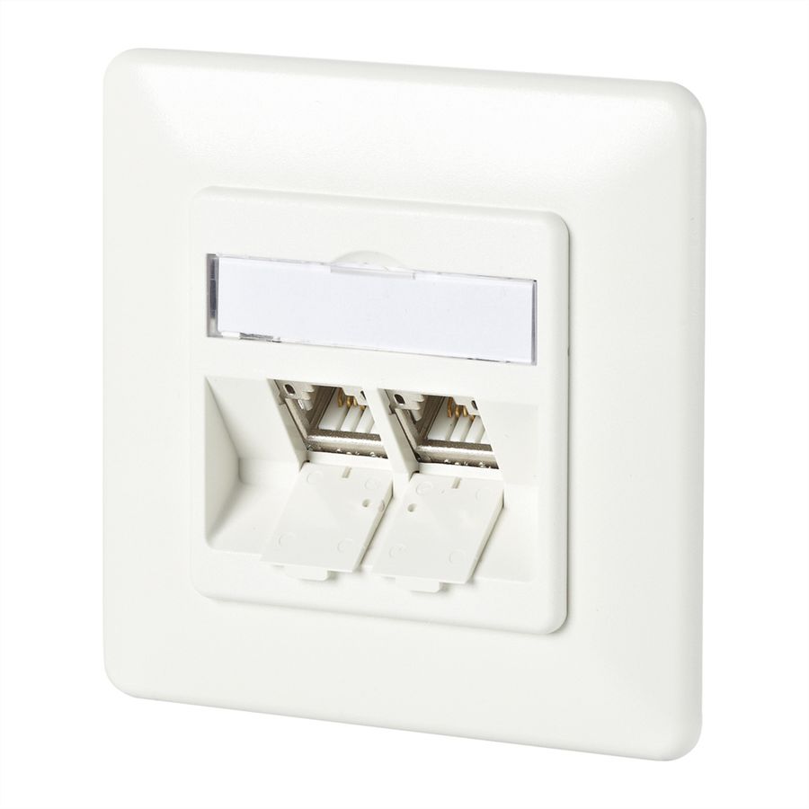 METZ CONNECT C6Amodul 2 ports 180°M UP blanc pur