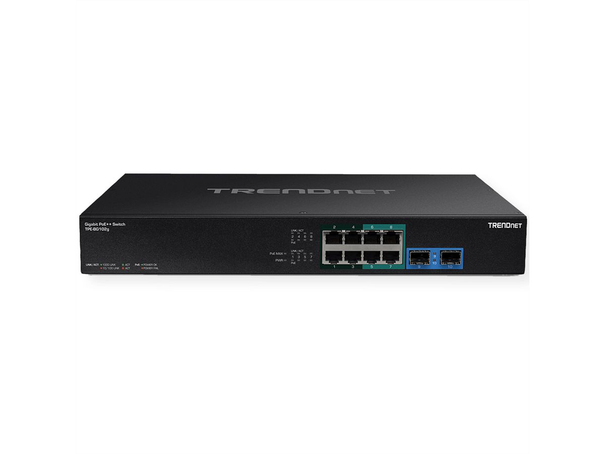 TRENDnet TPE-BG102G Switch PoE++ Gigabit à 10 ports