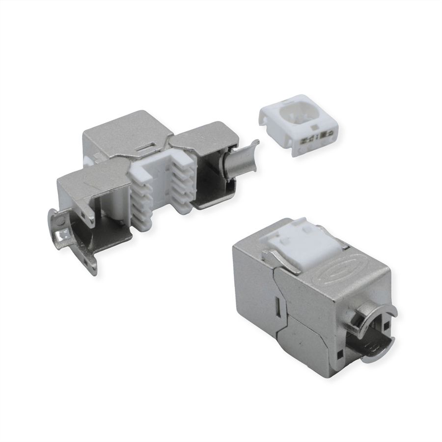 ROLINE Keystone Cat.6A (Classe EA), RJ-45, blindé, sans outil, GHMT, argent