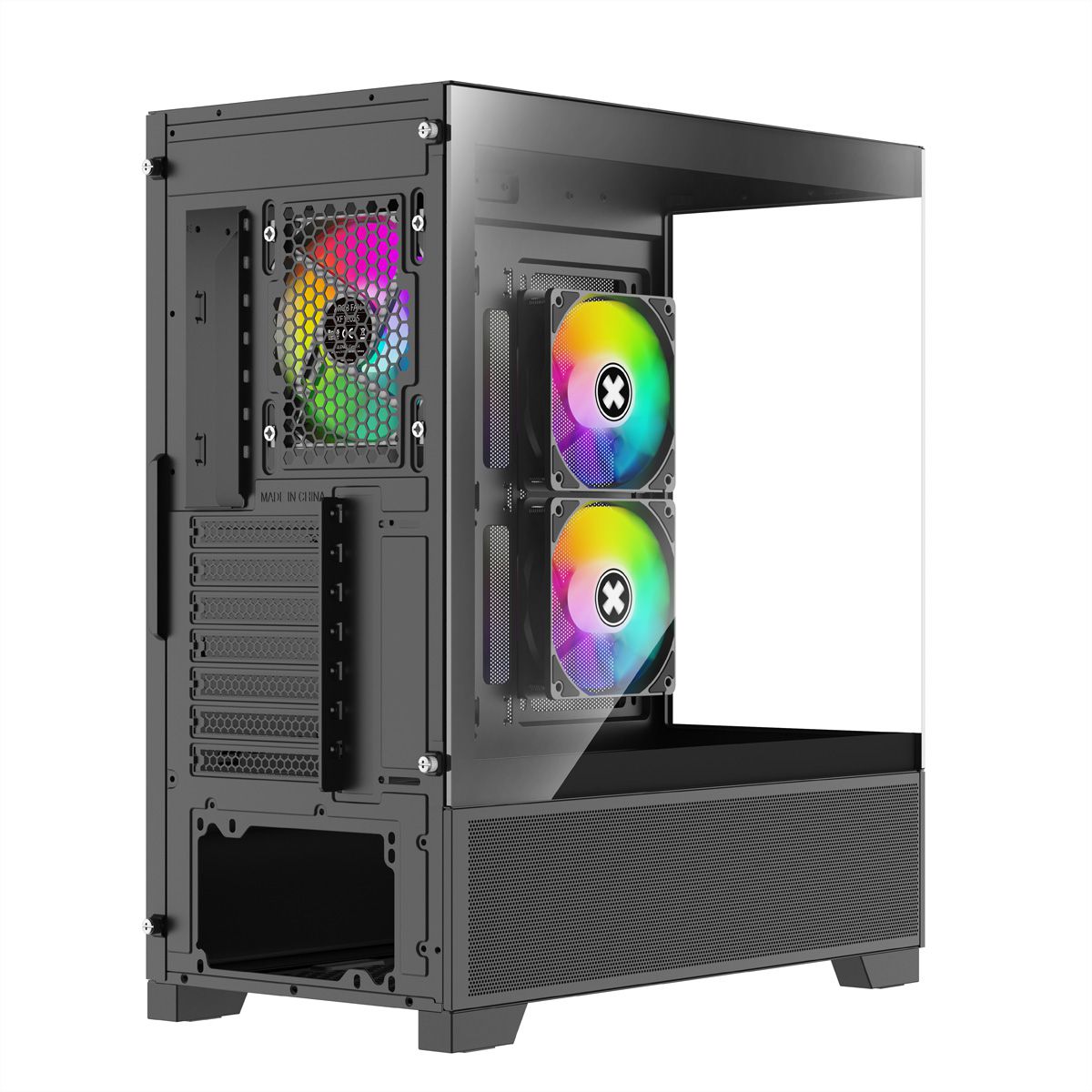 XILENCE Xilent Beam Boîtier PC ATX noir, Boîtier PC Gaming ATX X218.ARGB noir