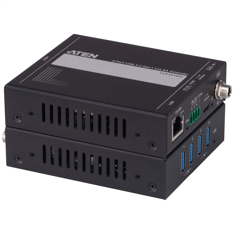 ATEN UCE33100 Prolongateur USB 3.2 Gen 1 Cat 6A à 4 ports, jusqu'à 100 m