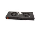 ROLINE 19" Unité de ventilation, 2 ventilateurs, thermostat, noire