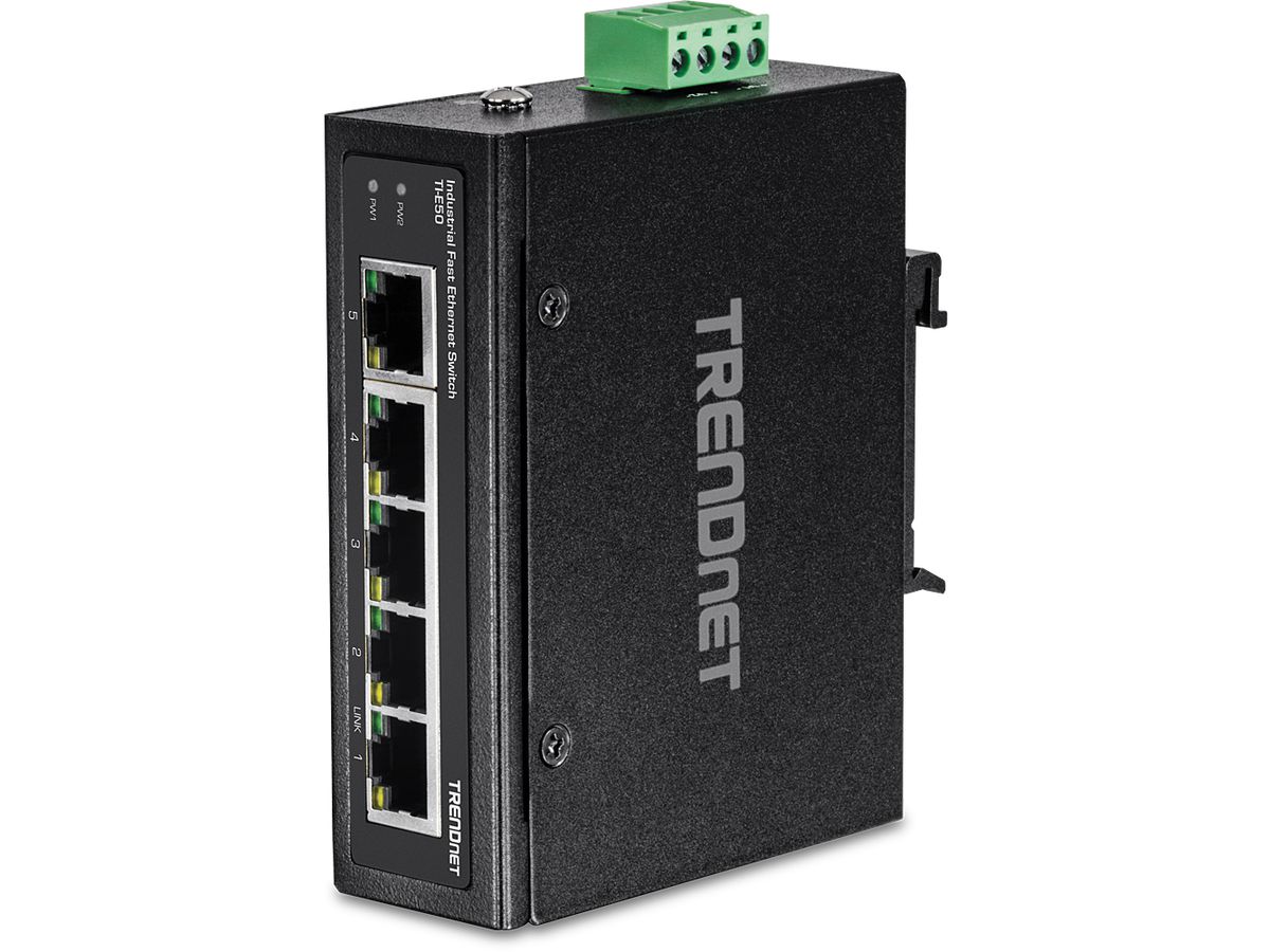 Trendnet TI-E50 commutateur réseau Fast Ethernet (10/100) Noir