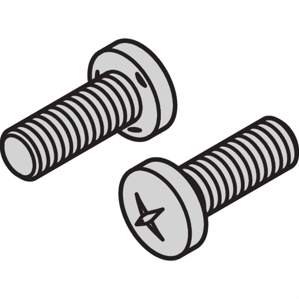 Vis à tête cylindrique de SCHROFF, Pozidrive, empreinte transversale M5x12, acier zingué