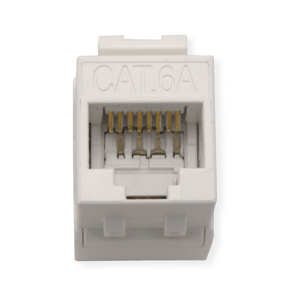 ROLINE Keystone Cat.6A (Classe EA)non blindé, sans outil, SLIM, extra-court, blanc