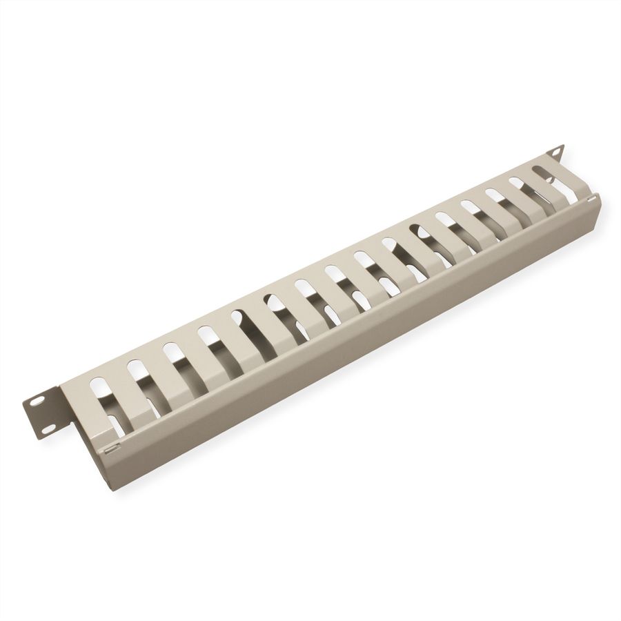 VALUE Plaque avant 19" de 1U avec canal de rangement de 40 x 60 mm, gris
