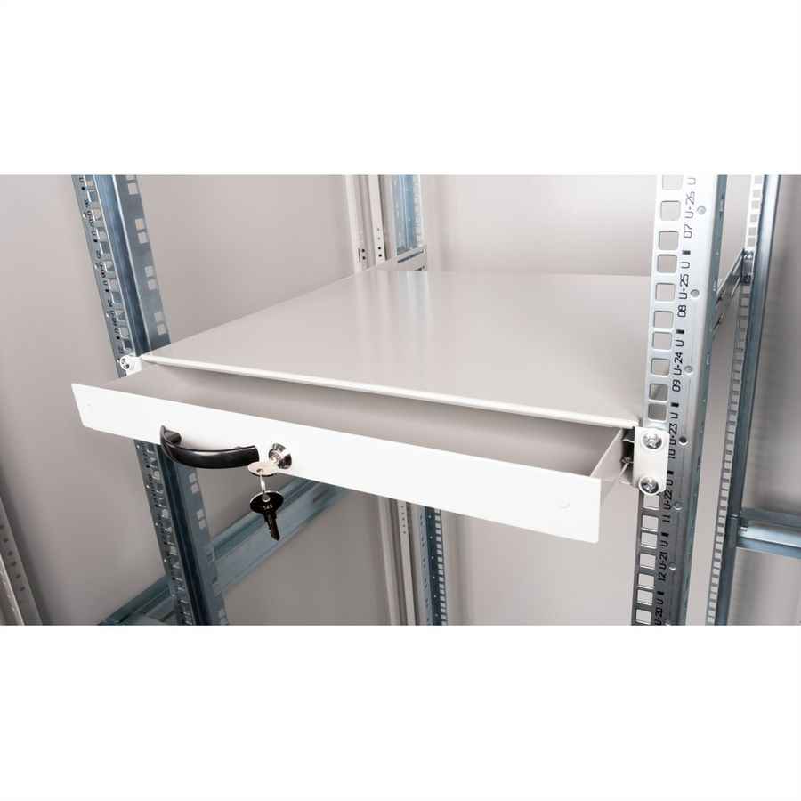 ROLINE 19" Tiroir pour clavier 1U, 400P fermable gris
