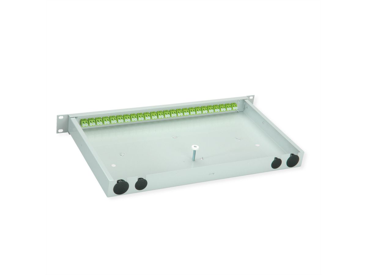 TELEGÄRTNER BASIS eco Panneau FO avec coupleurs, 24x LC Duplex, vert sapin, OM5