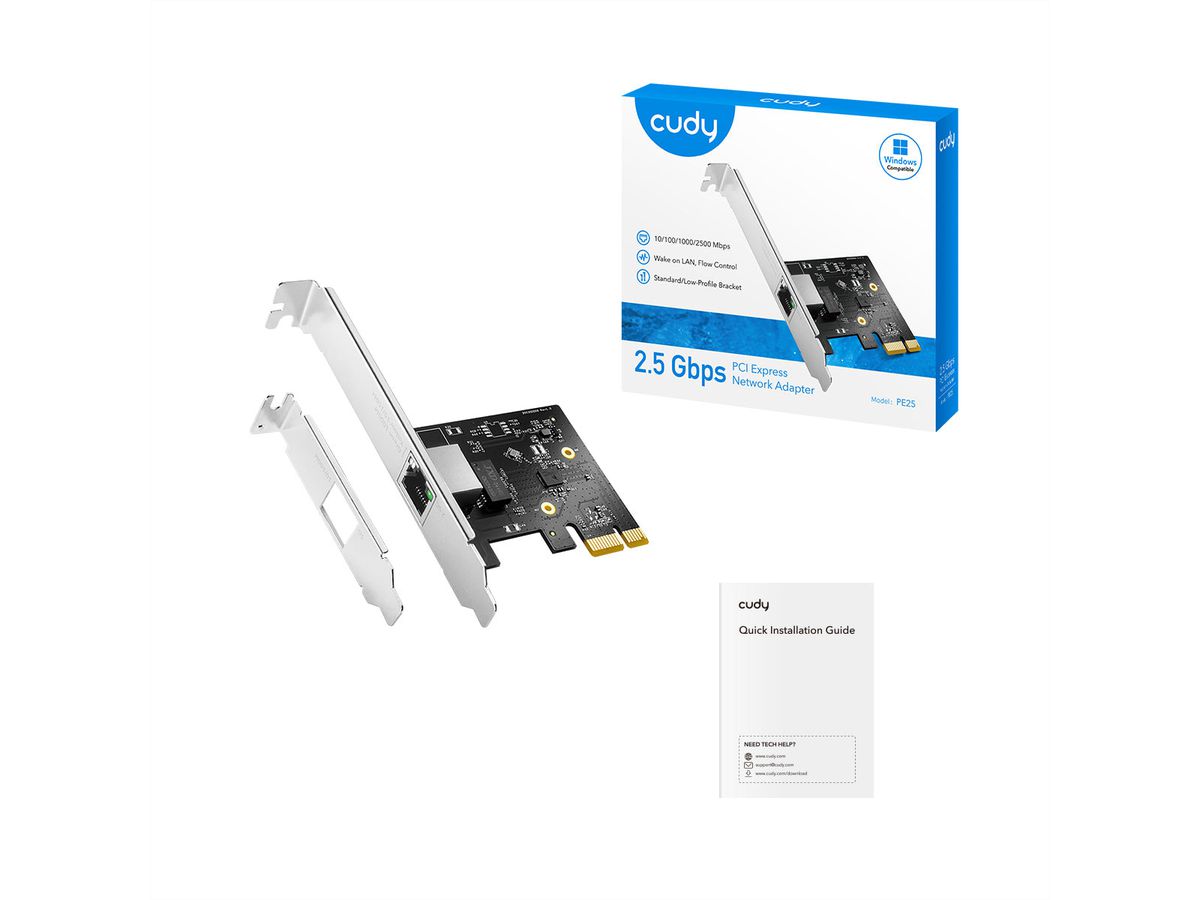 CUDY PE25 Adaptateur 2.5G PCI Express