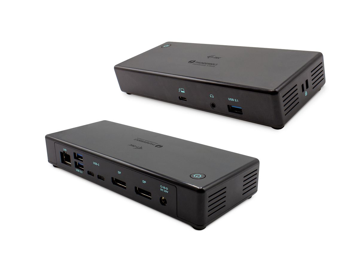 i-tec Thunderbolt3/USB-C Dual DisplayPort 4K Docking Station + Power Delivery 85W
