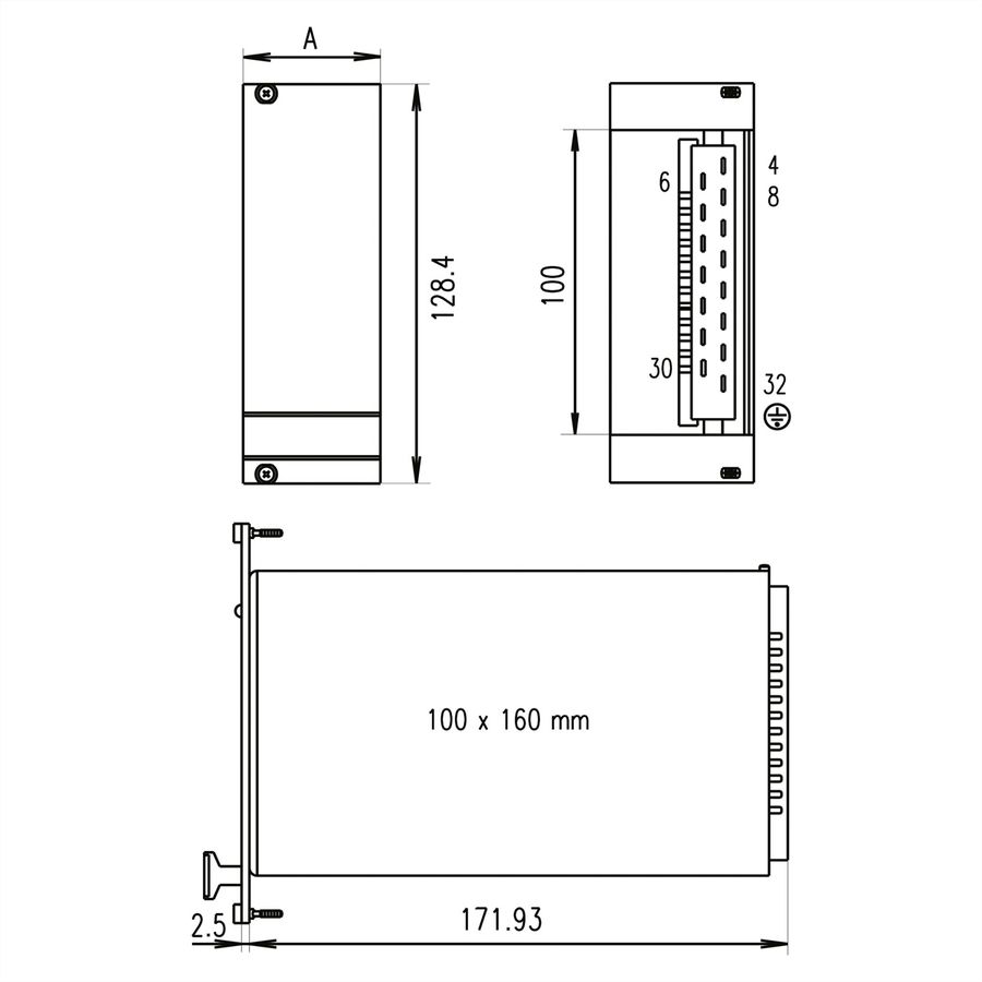 Alimentation, régulateur linéaire AC/DC 19" SCHROFF PSU, simple, PSK 112
